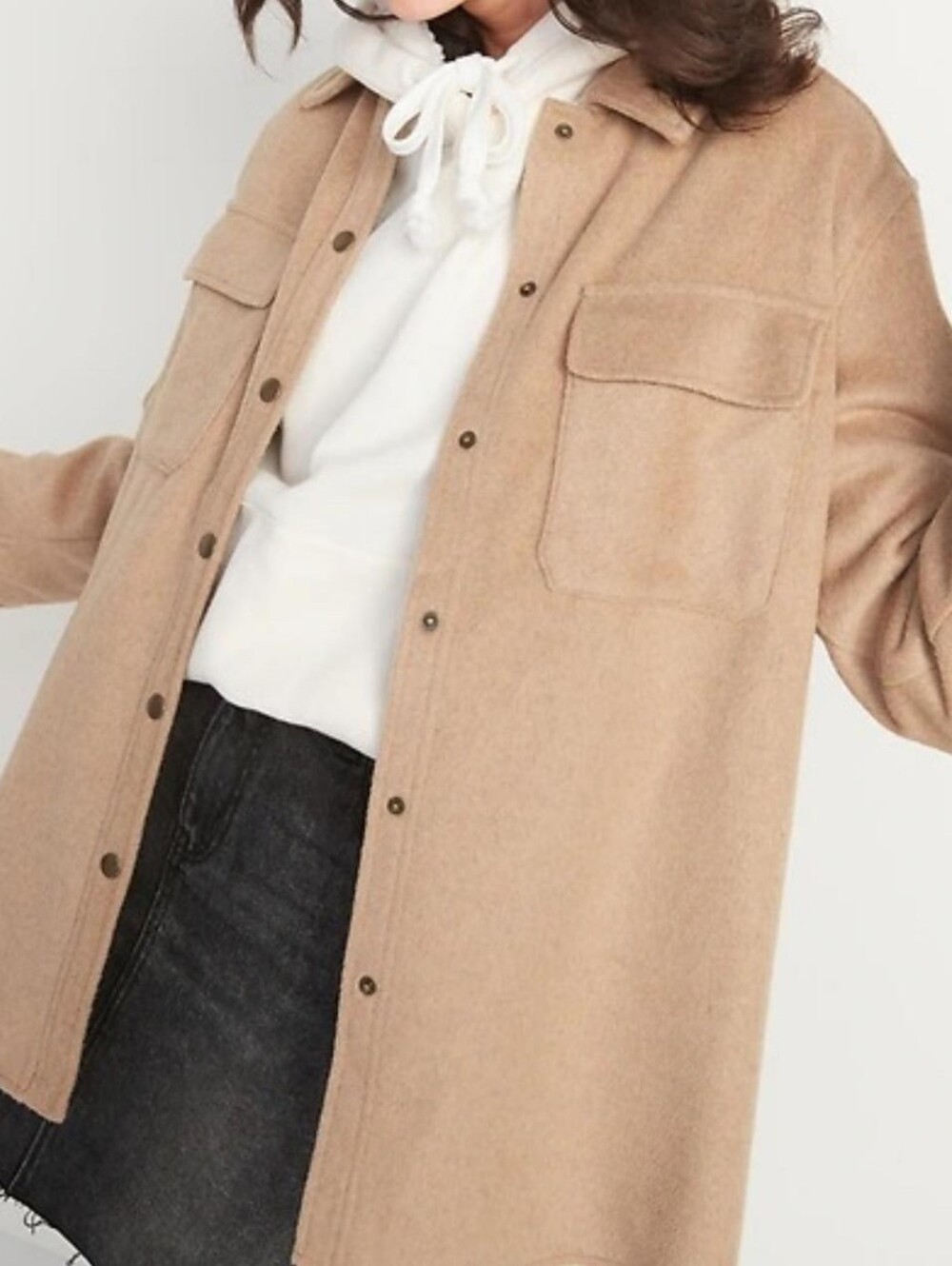 Old Navy Tan Soft Brushed Utility Jacket Shacket Small